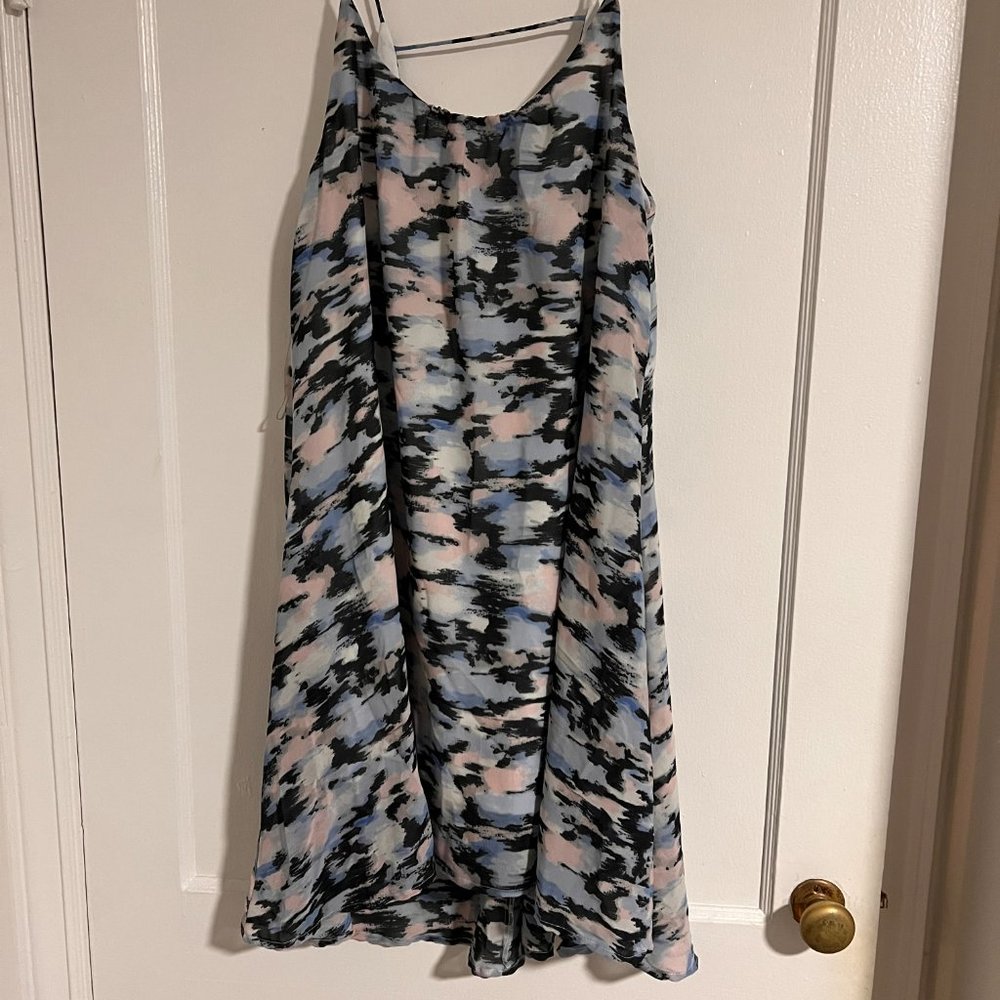 Truth NYC Navy, blue and pink shift dress